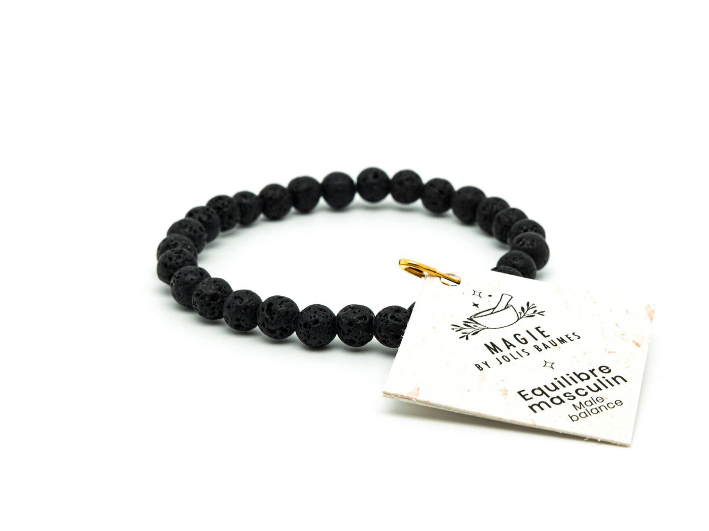 Bracelet Equilibre Masculin - Pierre de Lave