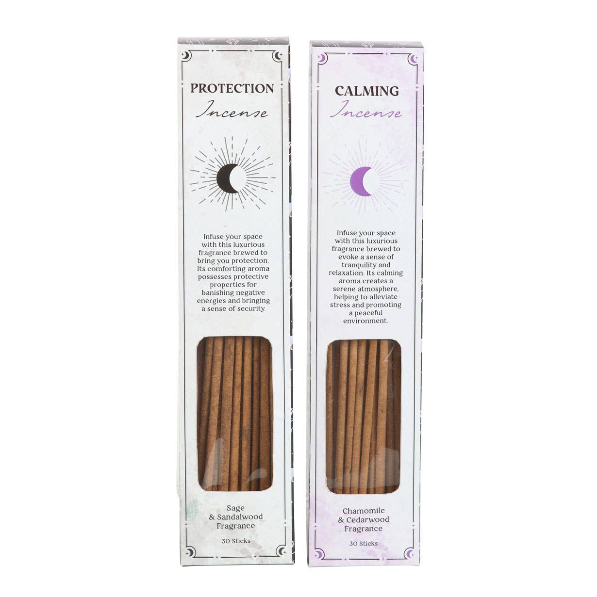 Lot de 2 ensembles de bâtonnets d'encens calmants et protecteurs
