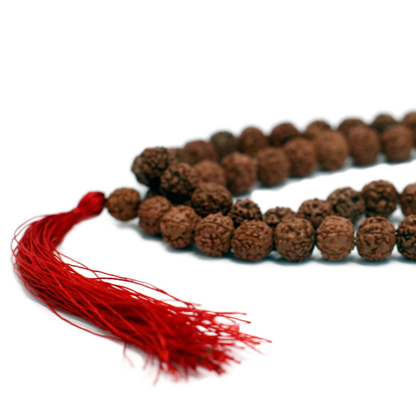Mala tibétain Rudraksha - Marron