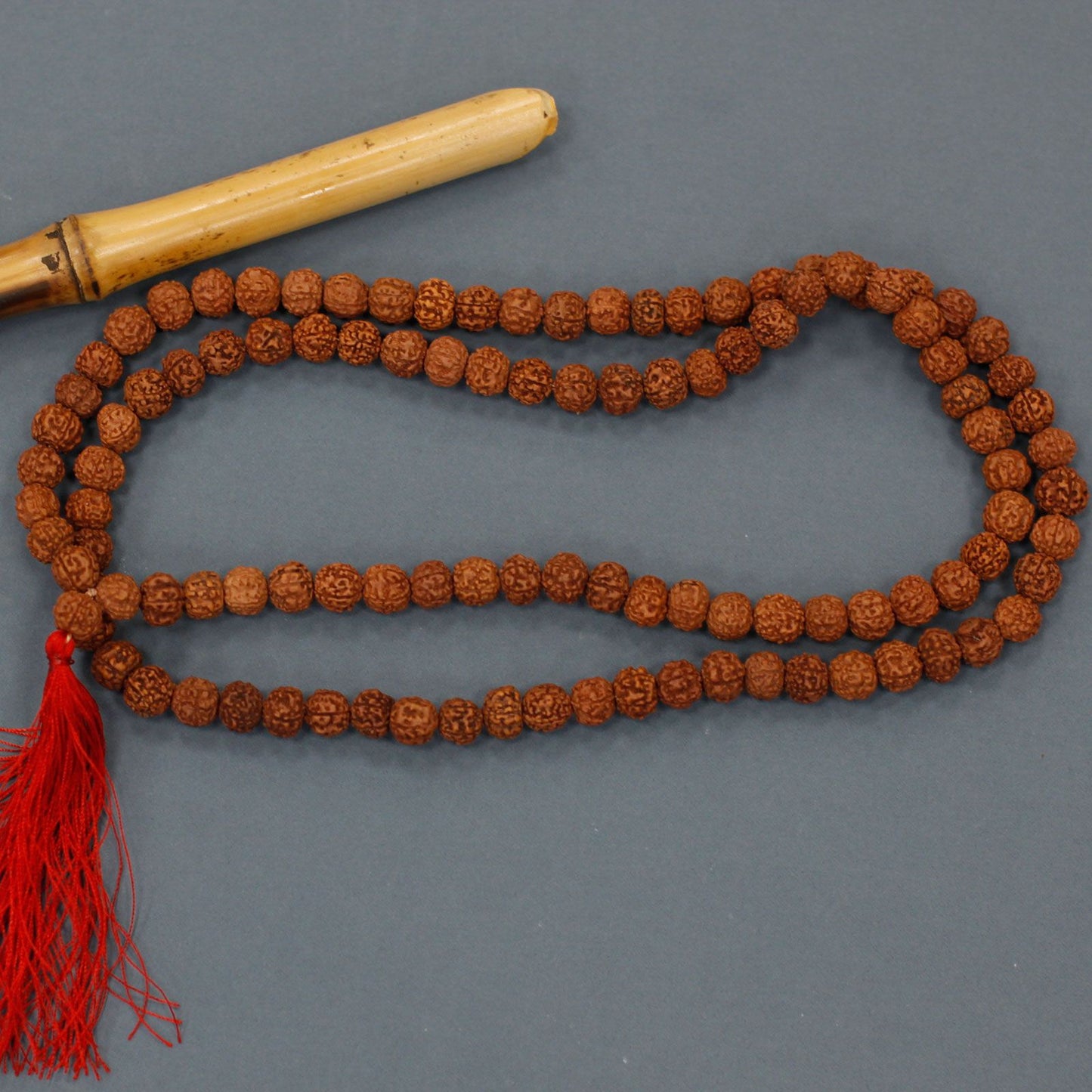 Mala tibétain Rudraksha - Marron