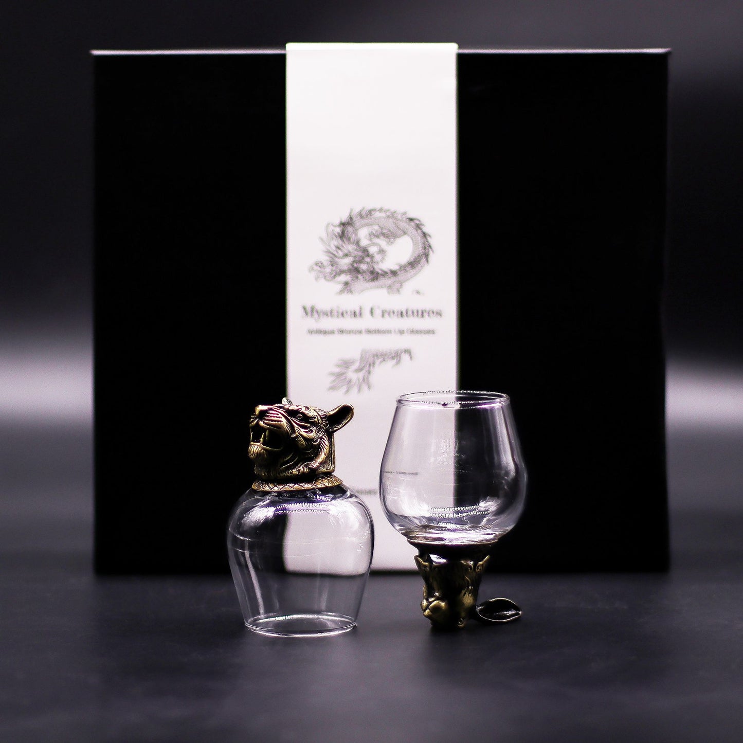 Coffret 6 verres 100 ml - Créatures mystiques - Bronze antique