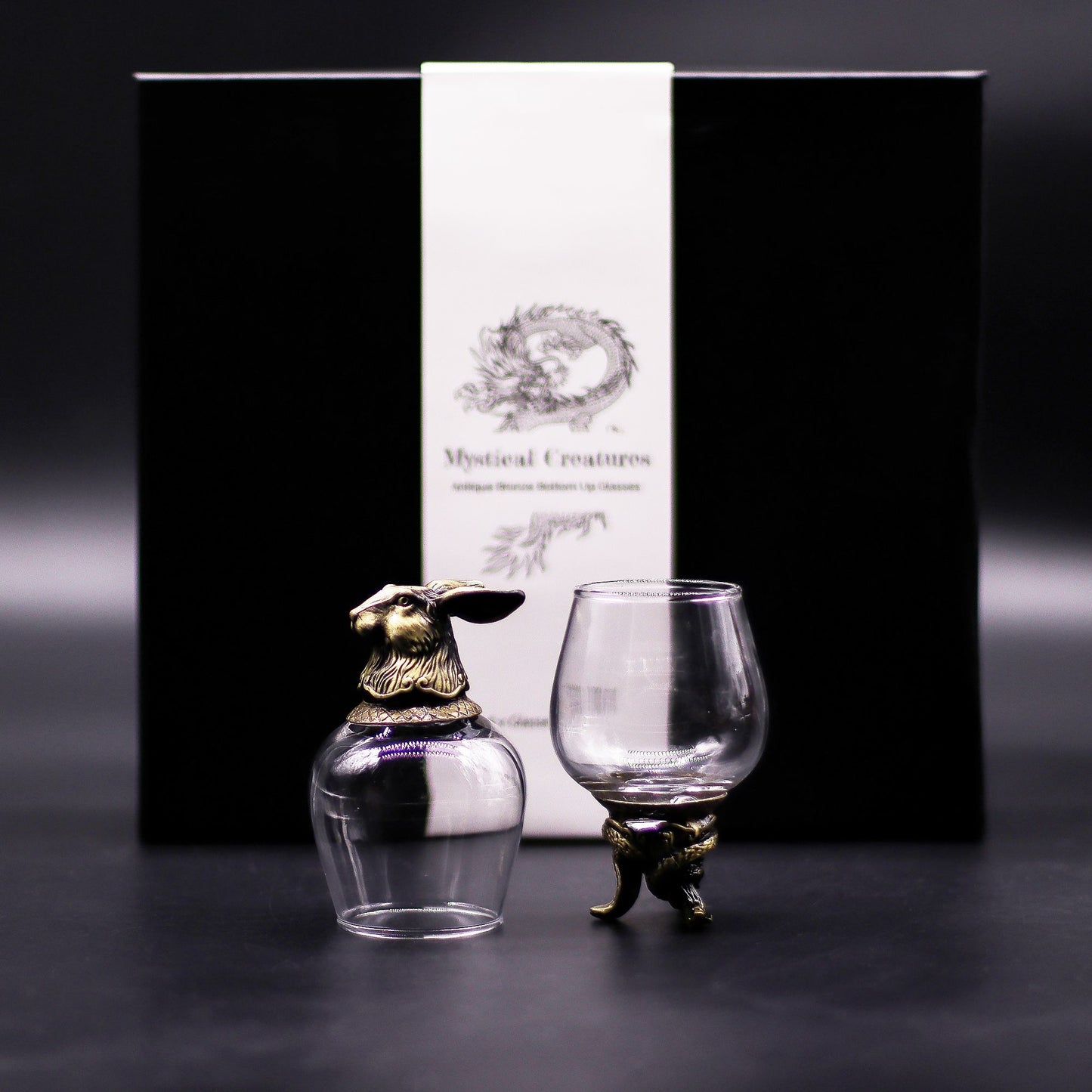 Coffret 6 verres 100 ml - Créatures mystiques - Bronze antique