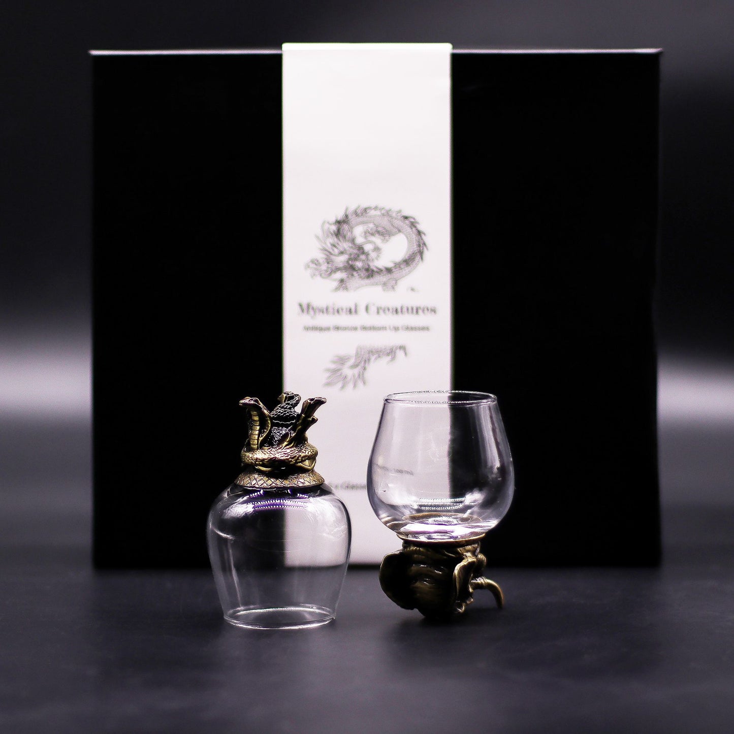 Coffret 6 verres 100 ml - Créatures mystiques - Bronze antique