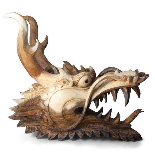 Sculpture de tête de dragon - 30cm