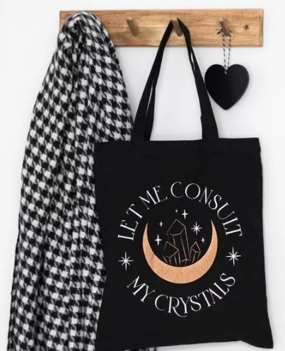 Sac fourre-tout "Laissez-moi consulter mes cristaux"