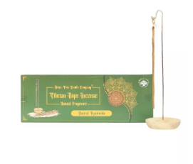 Ayurvedisches heiliges Räucherstäbchen in tibetischer Kordel mit Halter 